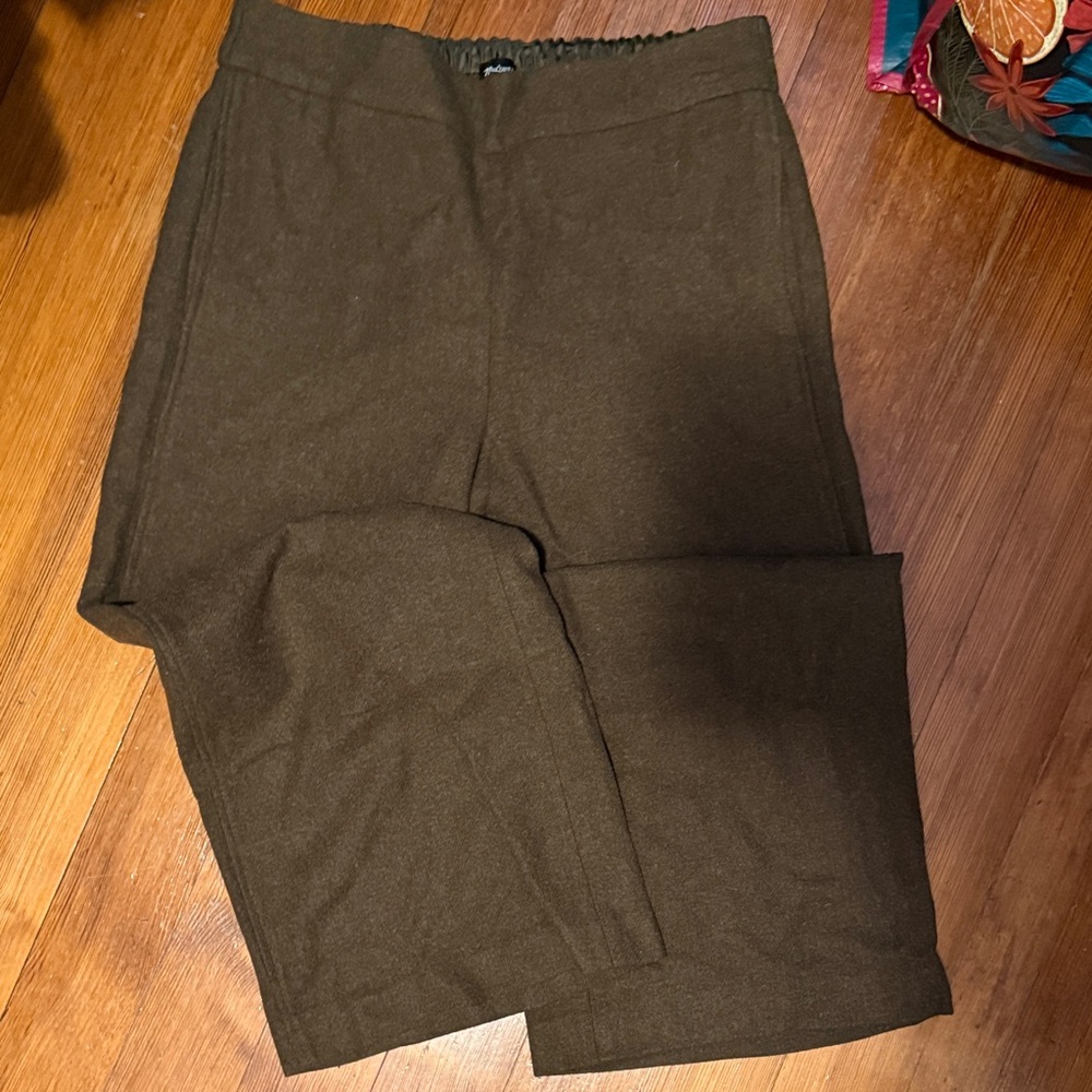 Madewell Wide Leg Pants in Dark Brown